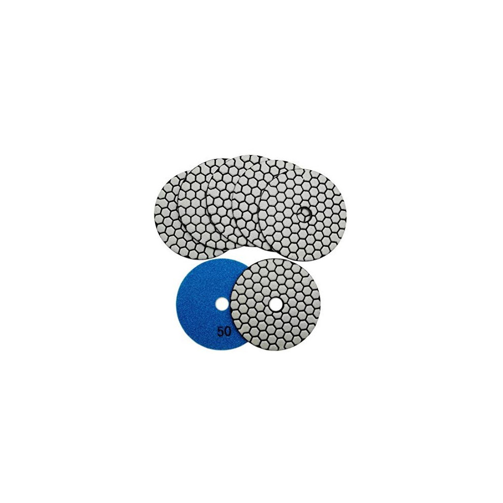 Shdiatooldry Diamond Polishing Pads 7Pcs Grit 50 For Granite Marble Stone Ceramic 4 Inch100mm 751474894977
