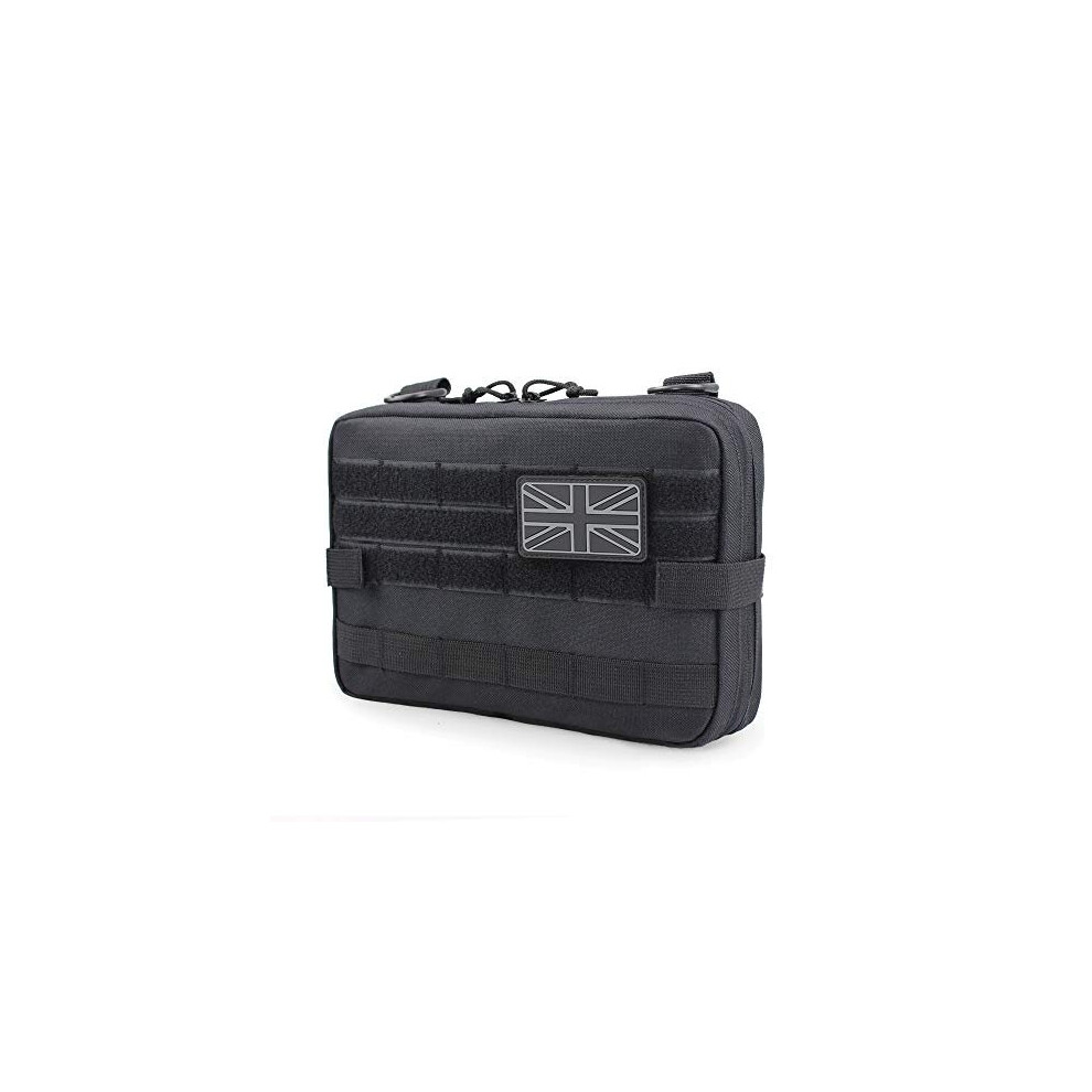 Tactical Molle Admin Pouch Upgrade Material Semihidden Zipper 1000D Tough Nylon Edc Utility Pouches Tools Bag Emt Utility Map Pocket Ifak Pack Include 635028327824