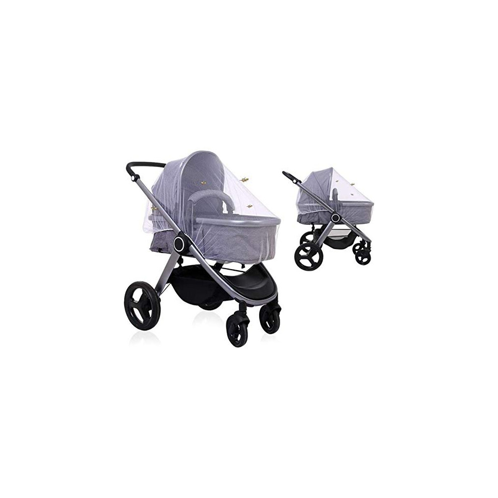 Universal Insect Net Mosquito Net for Pushchair Pram Buggy Carrycot and Travel Cot Machine Washable Durable Fine Mesh Insect Protection Net with