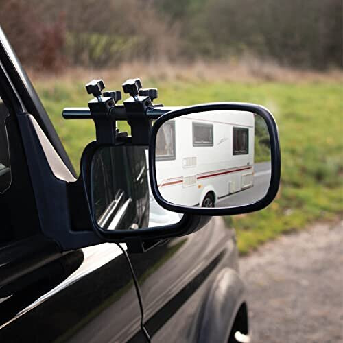 MP8329 pair of convex trailer mirrors Black
