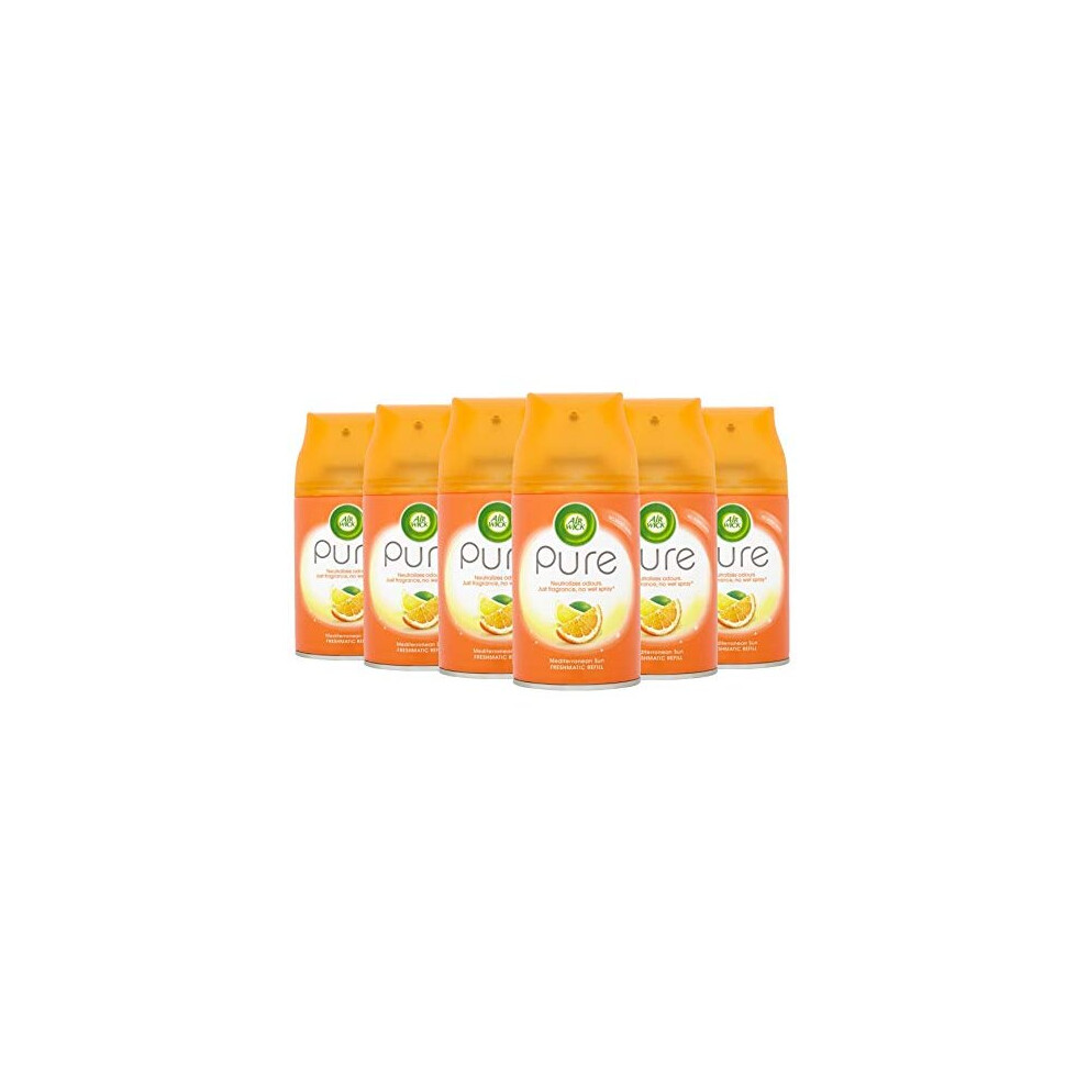 Airwick Citrus Pure Air Freshener Deodoriser Freshmatic Refill 250ml 6 Pack