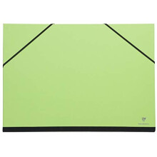 Ref 144704C Art Folder with Elastic Straps Closure Green Colour Customisable Vellum Card Surface Suitable for A3 Sized Documents