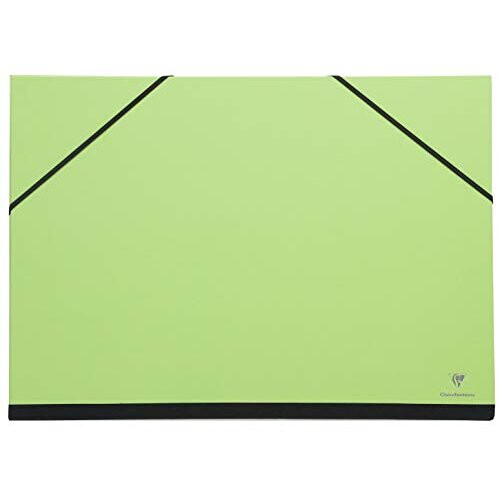 Ref 144704C Art Folder with Elastic Straps Closure Green Colour Customisable Vellum Card Surface Suitable for A3 Sized Documents