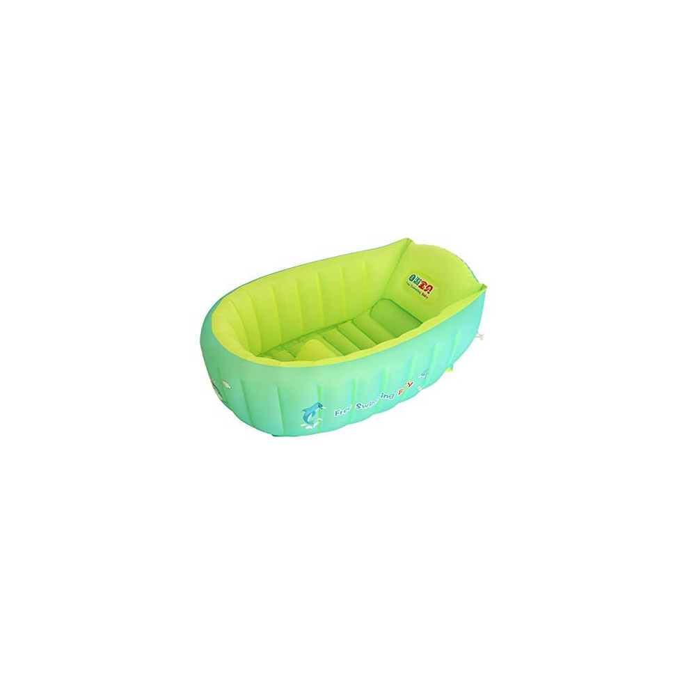 Inflatable Baby BathtubInfant Shower Tub AntiSlip Shower BasinToddler Bathing Seat Mini Swimming Pool Foldable Travel Bath Tub Shower Basin with Soft