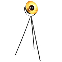 Floor Lamp Osasy Retro Studio Floor LampVintage Floor Lamp in Black Gold 34 cm Lampshade and Max 60W 147cm Floor Lamp Metal for Living Room Bedroom