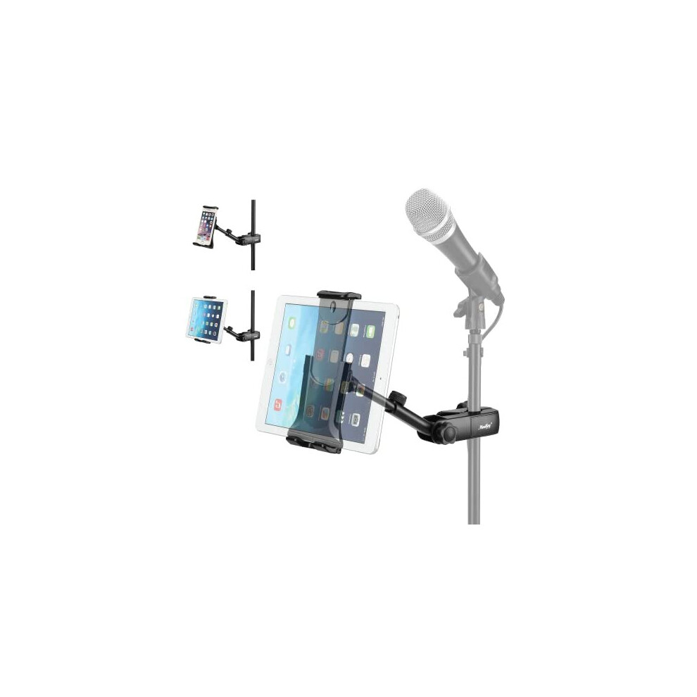 Adjustable Tablet Holder For Microphone Stands Moukey Mic Stand Clamp Mount Bracket For Smartphones 90Flexible Tablet Stand Mmsph1 708302977364
