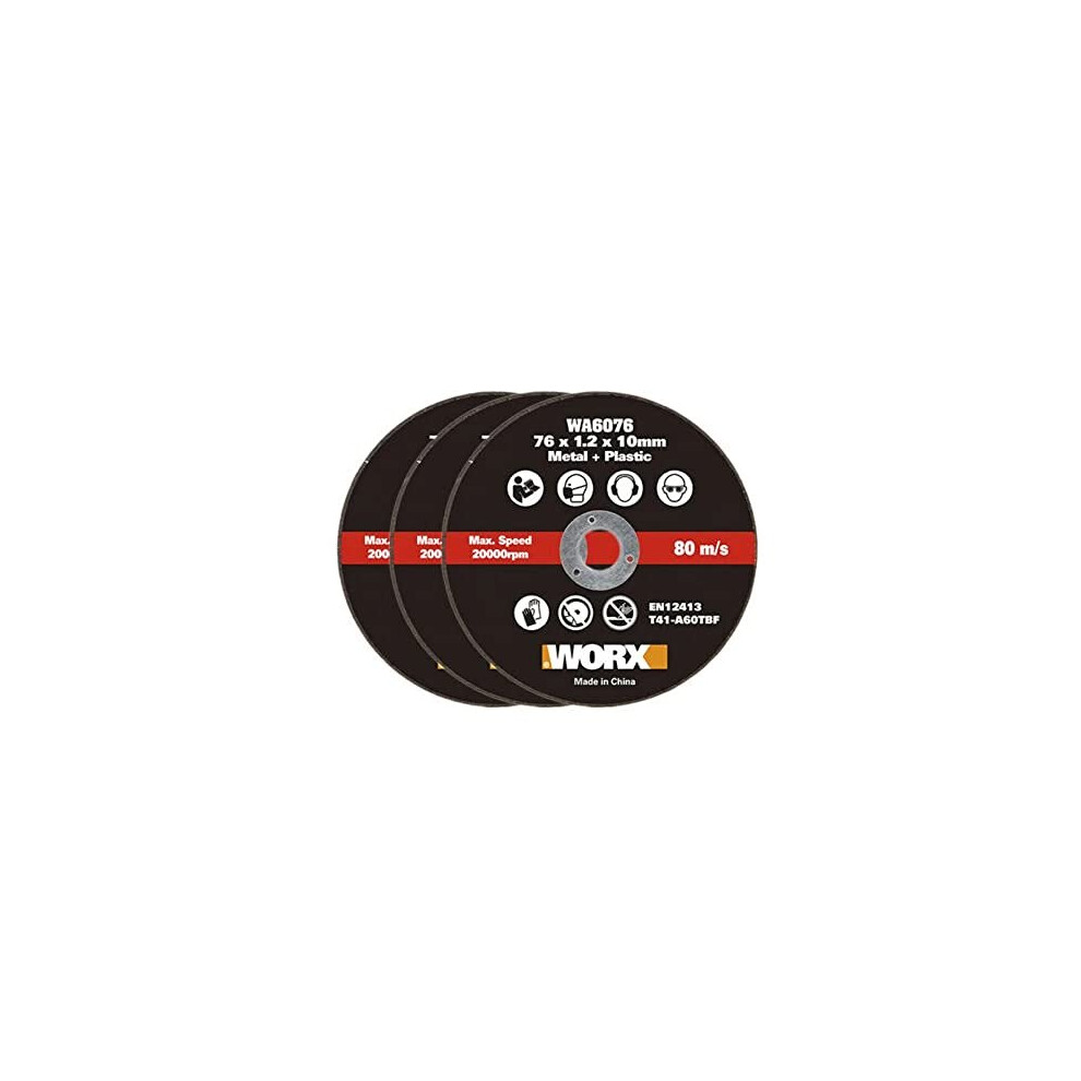 WA60763 x3 76mm Metal Cutting Blades for WX801 Chopper