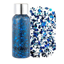 Mermaid Sequins Chunky Glitter Liquid Eyeshadow Glitter Body Gel Festival Glitter Cosmetic Face Hair Nails Makeup Long Lasting Sparkling 30g 05 Blue