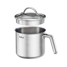 Milk Pan with Pouring Lip Milk Pan with Lid Non Stick Milk Pot Stainless Steel Milk Saucepan 15L for Kitchen Cooking