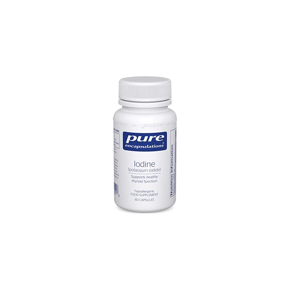 Pure Encapsulations Iodine Potassium Iodide 225 Ug Hypoallergenic Supplement Supports Metabolism Healthy Skin And Thyroid Function 60 Vegetarian Capsules