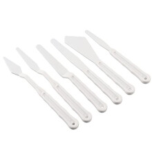 6Pcs Oil Painting Mixing Scraper Versatile Plastic Palette Art Pigment Spatulas for Mixing Paints Thick Paint Applications