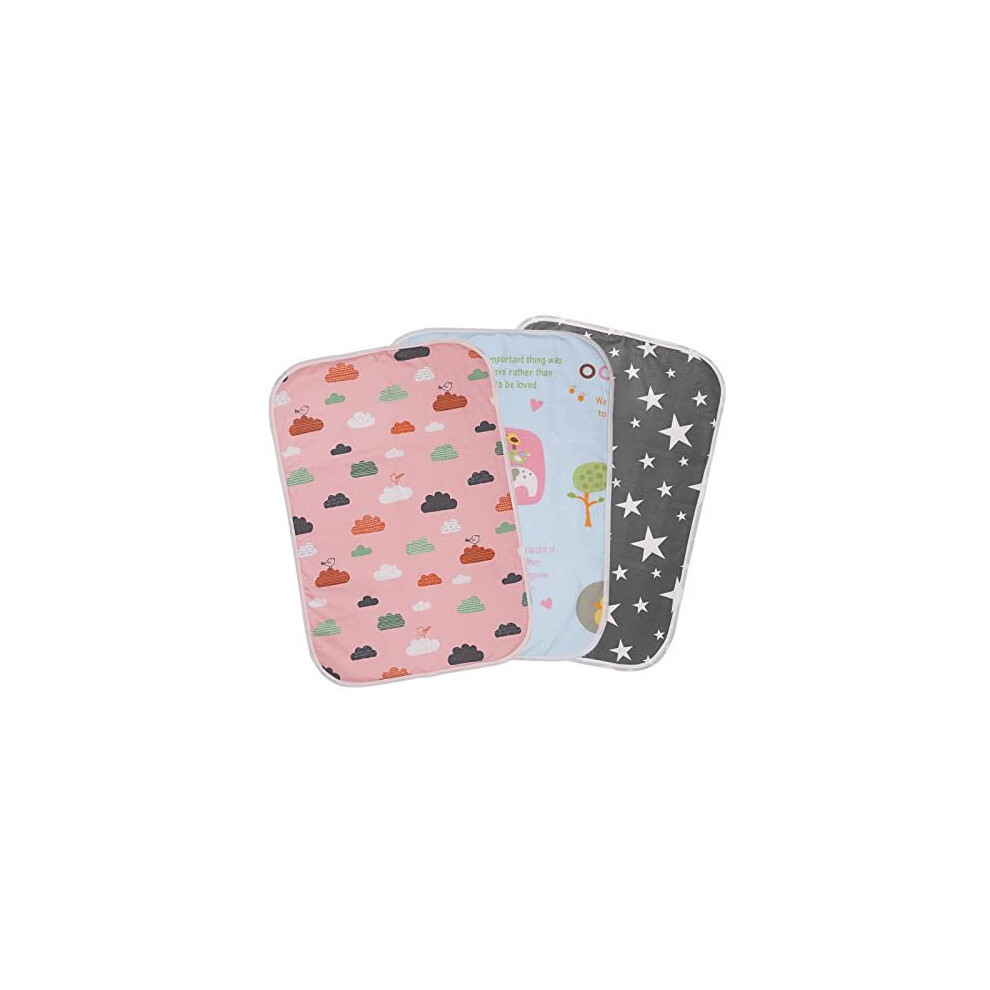 Tuciyke Baby Changing Pad Mat3 Pack Waterproof Baby Changing Mat Foldable Baby Change Pad 196X275 Reusable Washable Unisex Changing Mat Liners For
