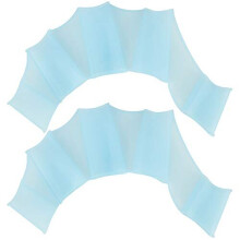 1 Pair Soft Silicone Gear Paddle Fins Fingers Hand Palm Webbed Flippers Training Swim Flippers Hand Paddle replacement for Women Men KidsL