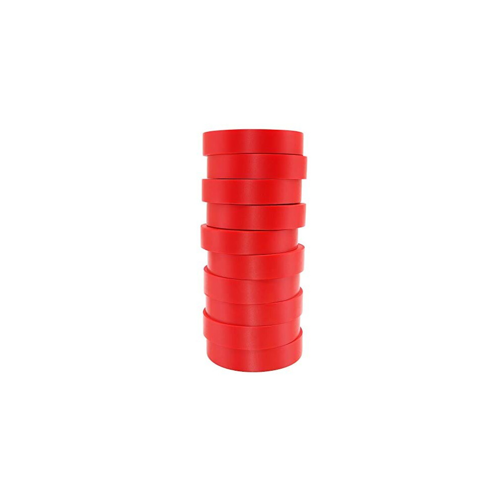 Alboyi 10 Pack Insulation Tape 15Mm X 15M Electrical Tape Pvc Tape Adhesive Gaffer Tape By Red