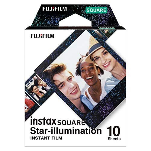 Fujifilm SQUARE instant film STAR ILLUMINATION border 10 shot pack suitbale for all instax SQUARE cameras and printers