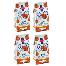 Stroopwafels Mini Caramel Wafers Waffles Biscuits 200g Pack of 4