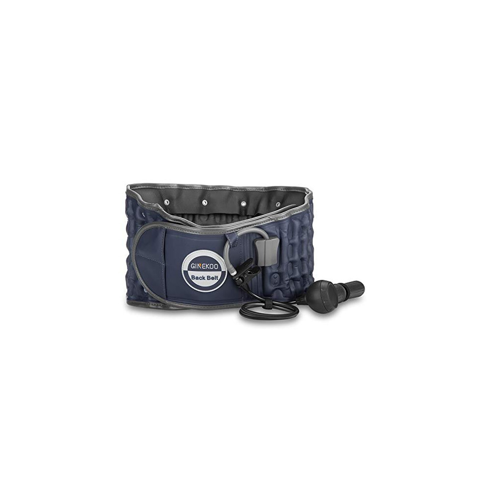 Decompression Back Belt by GINEKOO Spinal Air Traction Belt for Lumbar Support and Lower Back Pain Back Support Lumbar Traction Belt Navy Blue2949