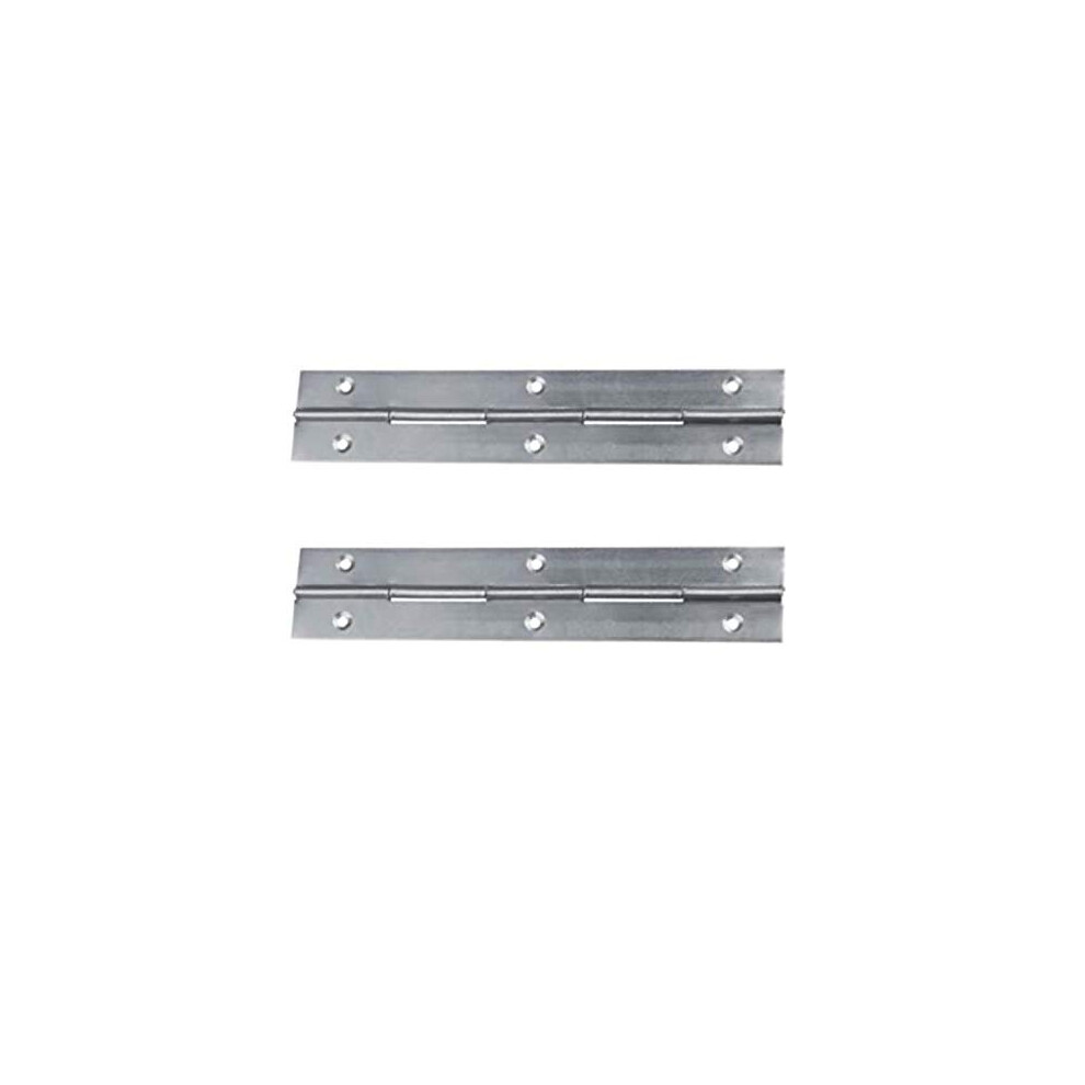 2X 1M 1000Mm Continuous Steel Metal Piano Hinge Strap Multi Colours With Holes By Bmf Direct Steel 709517156940