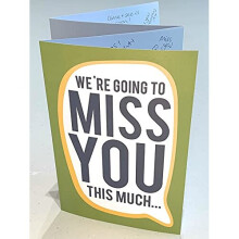 Were Going to Miss You Extra Large Fold Out Card