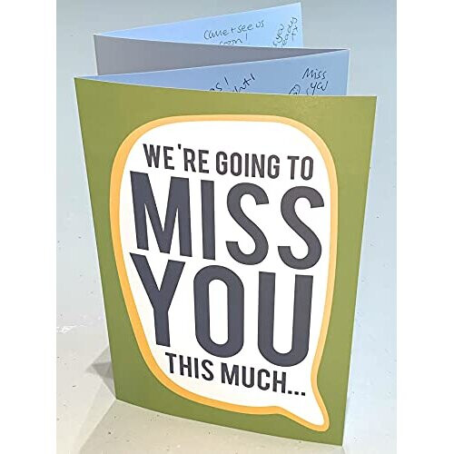 Were Going to Miss You Extra Large Fold Out Card