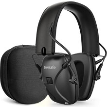 Electronic Shooting Earmuff Comes with Hard Travel Storage Carrying Case Bag Noise Reduction Sound Amplification Electronic Safety Ear Muffs and