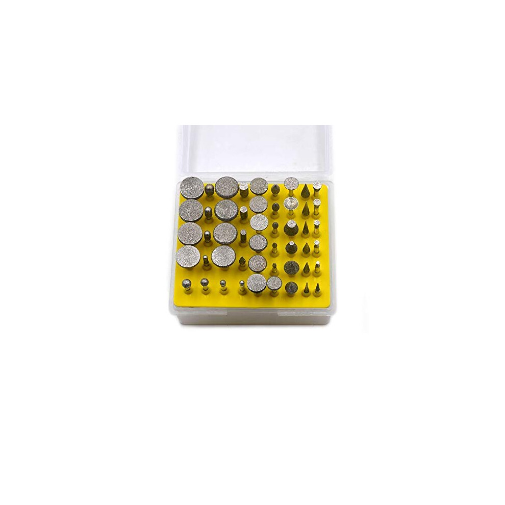 50Pcs Diamond Coated Grinding Head Grinding Burrs Set For Dremel Rotary Tool 656664903647