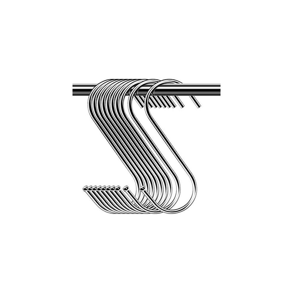30 Pack S Hooks Heavy Duty Metal S Shaped Hooks Utility Hangers for Kitchen Utensils Office Bathroom Closet Workshop Garage Office Household Home