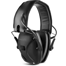Electronic Shooting Earmuffs Ear Defenders Noise Reduction Sound Amplification Electronic Safety Ear Muffs NRR 23 Ideal for Shooting and Hunting Black