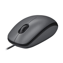 M100 Wired USB Mouse 3Buttons1000 DPI Optical Tracking Ambidextrous Compatible with PC Mac Laptop Grey