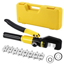 10Tons Hydraulic Crimping Tool 9 Dies Electric Battery Cable Wire Lug Terminal Hydraulic Crimper 470mm