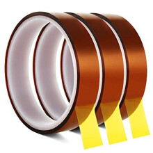 High Temperature Heat Resistant Tape SACONELL 20mmX20m Polyimide High Temperature Resistant Tape Sublimation Heat Tape for Masking and Soldering3 Roll
