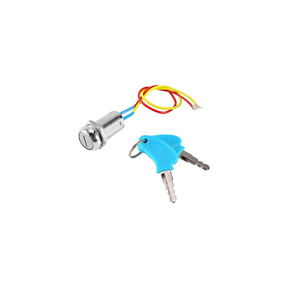 Akozon Ignition Switch Mobility Scooter 65X45cm Starter Switches 2Wire Key Switch Pride Scooter Key Lock Electric Scooter Atv Portable Kart Key Lock