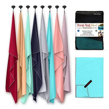 Microfibre Towel Extra Large XL 200 x 90cm Super Absorbent Quick Drying Lightweight Compact Travel Antibacterial Swimming Sports Travel Sand Proof