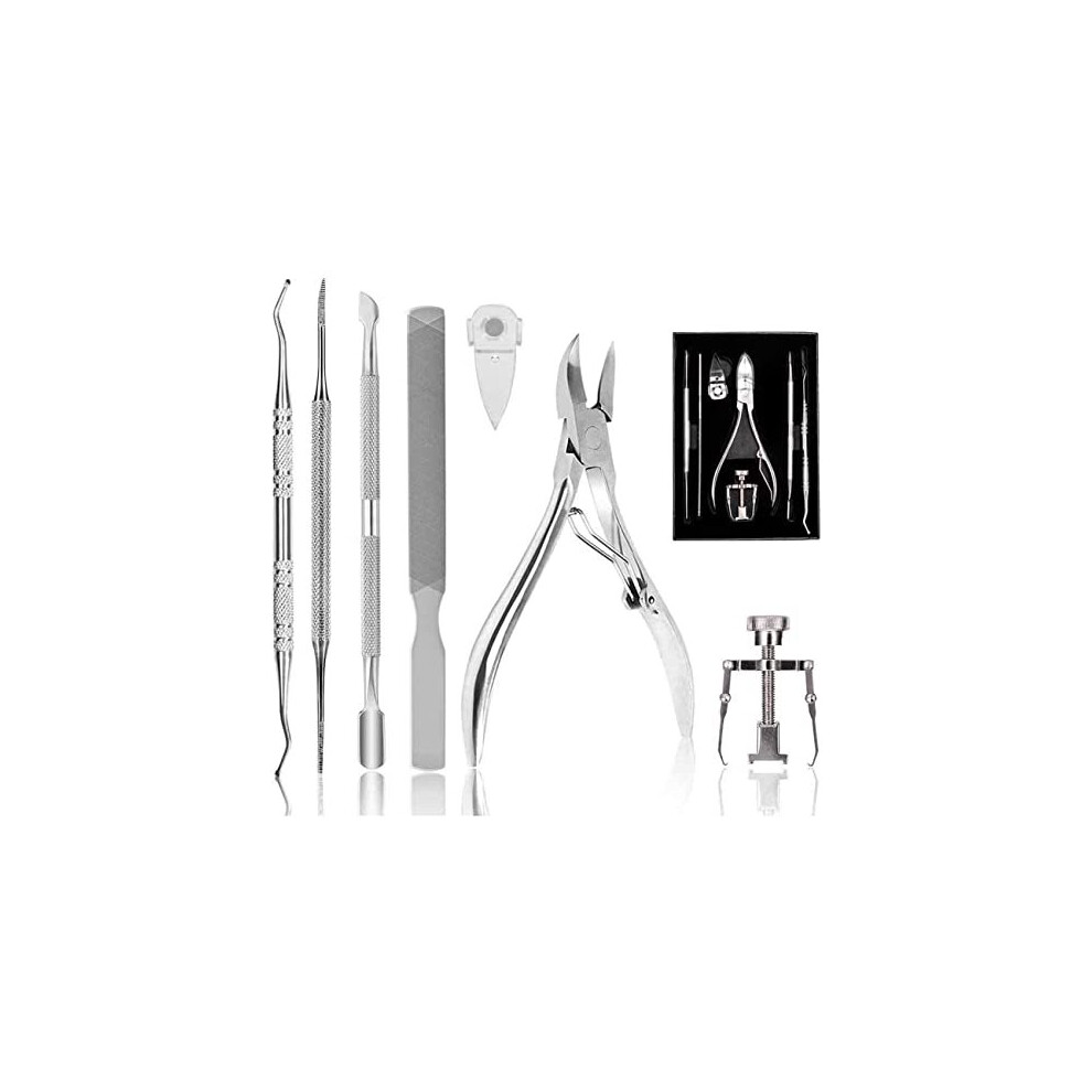 Toenail Clippers Set 7Pcs Staineless Steel Ingrown Toenail Tool Kit Professional Toe Nail Nippers Set for Ingrown Thick Nail Surgery Grade Manicure