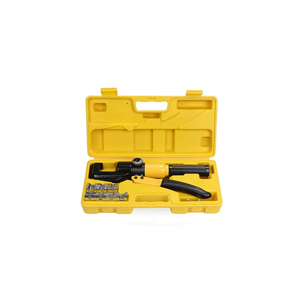 10 Tons 9 Dies Hydraulic Crimper Hydraulic Crimping Tool 470mm Wire Battery Cable Lug Terminal Crimper