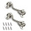 2 Pack Cabin Hook Eye Door Latch Stainless Steel 3 Inch with Mounting Screws for Shed Doors Cabinet Doors 1