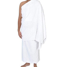 Ihram Ehram Ahram for Men for Hajj and Umrah 2 Towels White Hygienic Natural 100 Pure Combed Cotton Towels 115 x 225 cm