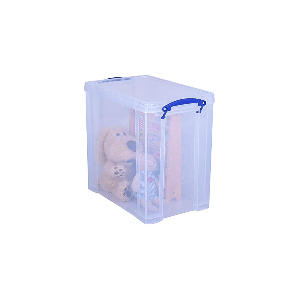 Really Useful Products 25 Litre Box In Card Transparent Clear