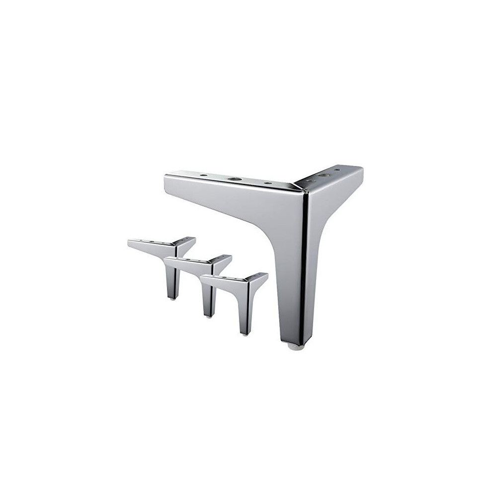 7 Inch 17Cm Furniture Legs La Vane Set Of 4 Modern Metal Diamond Triangle Furniture Feet Diy Replacement Chrom For Cabinet Cupboard Sofa Couch Chair 8789259366441
