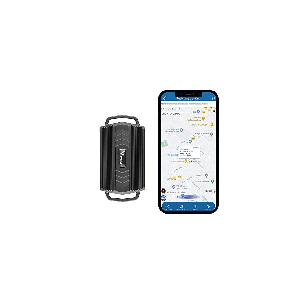 GPS Tracker Unlimited Tracking Range Super Strong Magnetic Car Tracker GPS Accurate Realtime Location Tracking 3000mAh Long Battery life Anti Theft