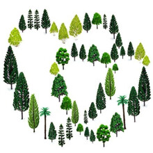 36pcs Mixed Model Trees 156 inch416 cm Model Grass Miniature Trees Model Train Accessories with No Bases