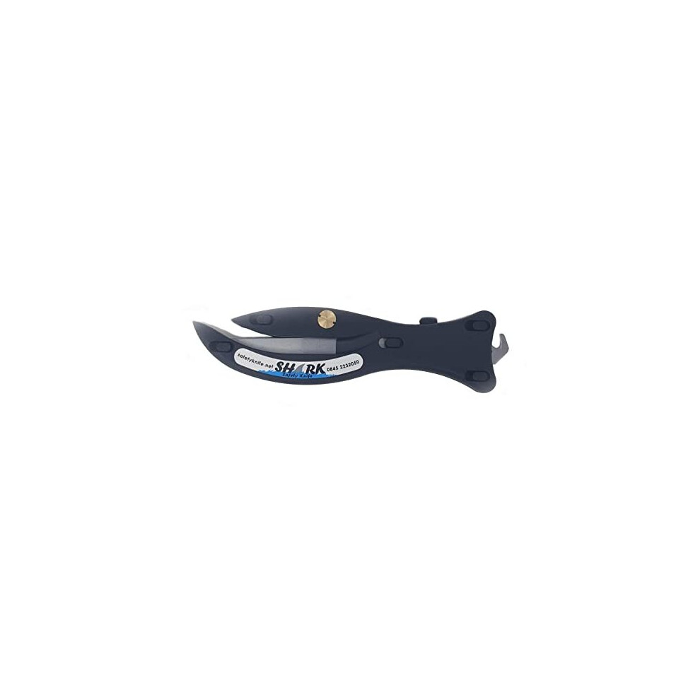 Shark Enclosed Blade Safety Box Cutter With Retractable Hook Black 5060478788607