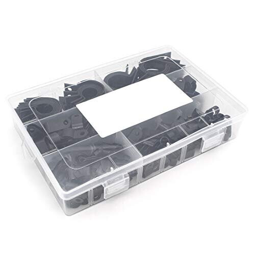 200Pcs Nylon Wire Cable Clamp P Clips Fastener Plastic Wire Clips for Wire Cable Conduit 1