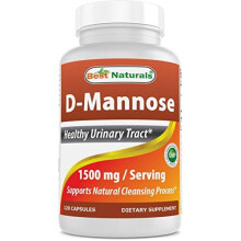 DMannose Capsules Urinary Tract Cleanse Supplement 1500mgServing 120 Count 120 Count Pack of 1