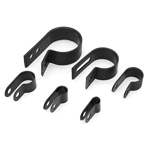200Pcs Nylon Wire Cable Clamp P Clips Fastener Plastic Wire Clips for Wire Cable Conduit 2