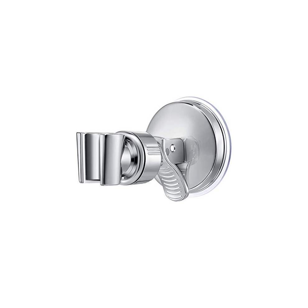Adjustable Shower Head Holder Bathroom Suction Cup Handheld Shower Head Holder Mounting Bracket Plastic Abs With Chrome Polished For Marble Glass 792871980344