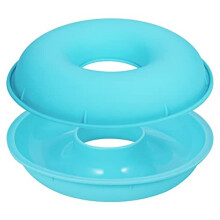 Large Doughnut Cake Mould Non Stick Silicone Savarin Ring Cake Tin Donut Baking Pan 24cm Set of 2 Halves Moulds