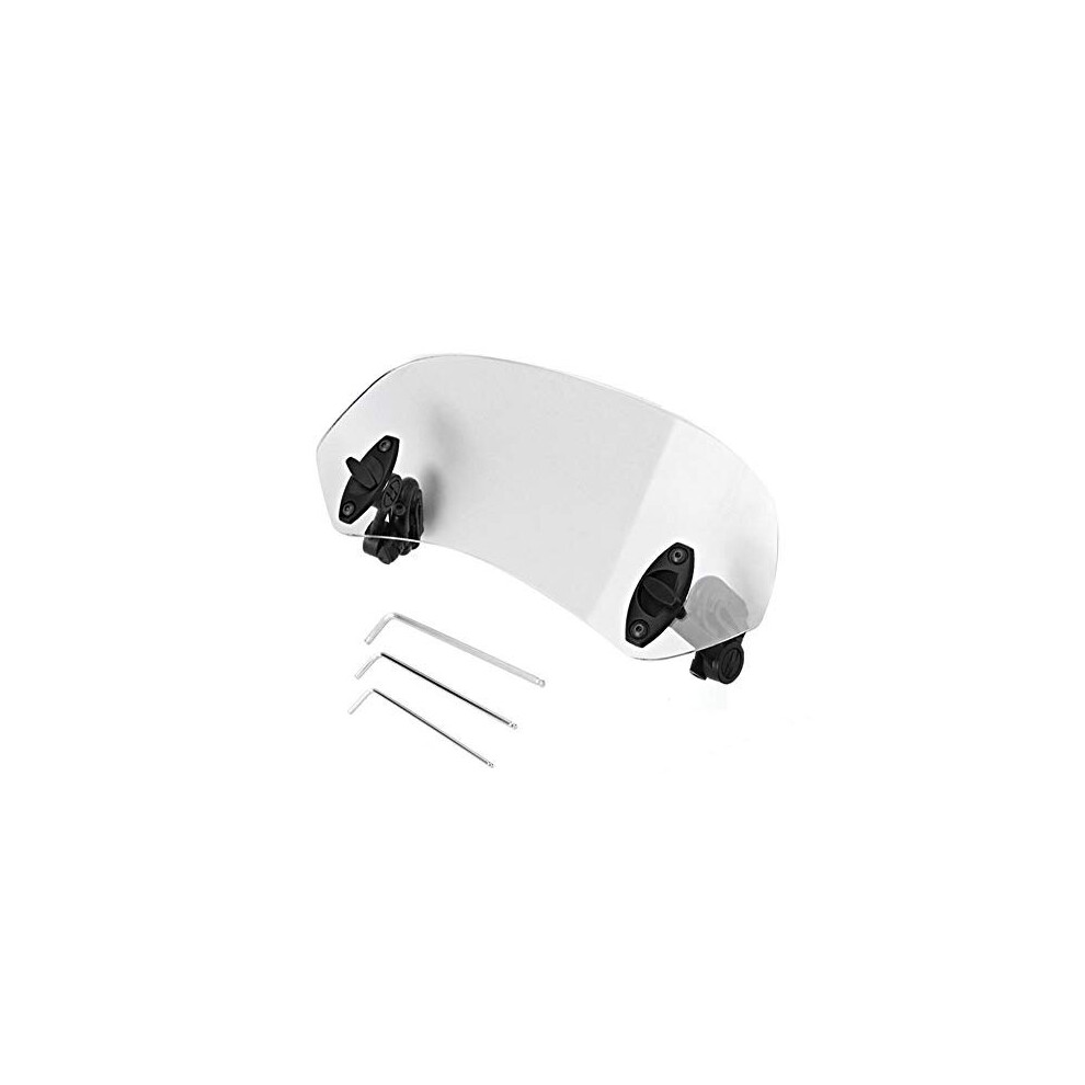 For Motorbike Win Hield Deflectors Motorcycle Windshield Universal Abs Transparent Adjustable Clip On Windscreen Wind Deflector Windshield Accessories 719855276200
