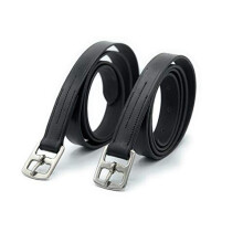 Leather Stirrup Leathers Adults Or Child Black Brown Color Strong Leather With Soft Finish 48Inch Black
