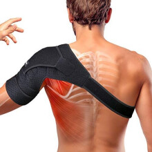 Magnetic Shoulder Brace Compression Support Wrap Belt Adjustable StabilizerArm Injury Prevention for Dislocated AC Joint Labrum Tear Pain Arthritis